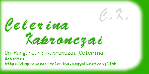 celerina kapronczai business card